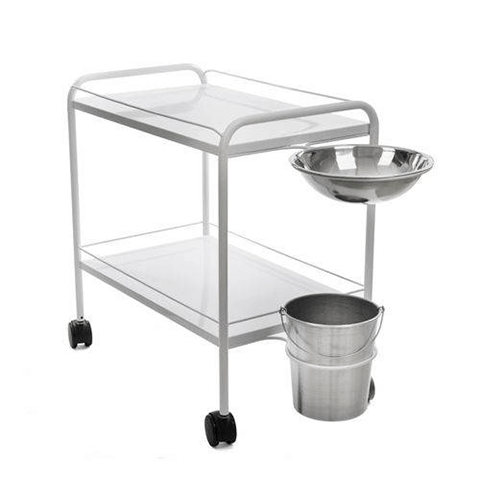 Carro De Curativo Com Balde E Bacia